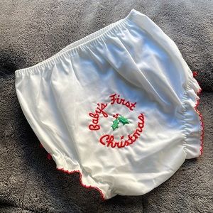 🎄vintage cotton diaper cover, size Med, 13-18 lbs, by Alexis